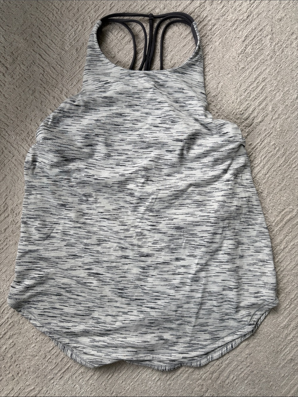 lululemon athletica Heathered Gray Layering Tank with Strappy Back